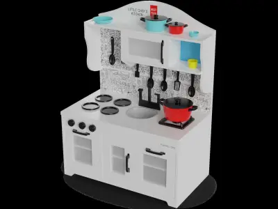Cars and action games Play Kitchen Set 3D model