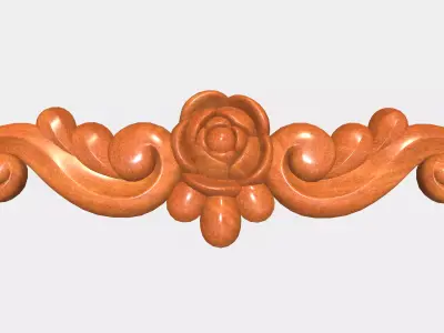 Furniture Pattern Rose - 002 Low-poly 3D model