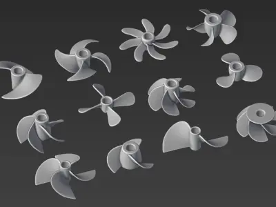 12 Boat Propeller 3D print model