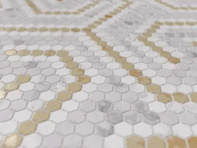 Mosaic Artistic Riverside Drive Swirl - Set 27  Texture