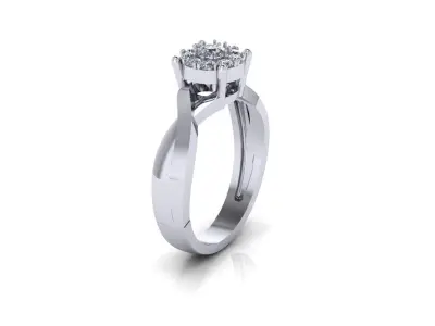 womans womens diamond ruby emerald Rings 3D print model 3D print model