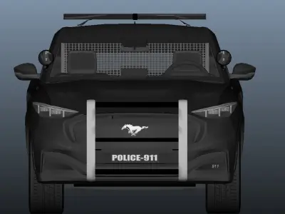 Police car Low-poly 3D model from CGTrader