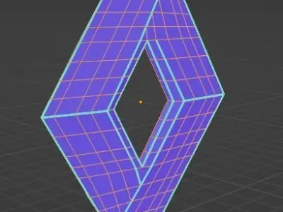 Renault 3D Logo Low-poly 3D model