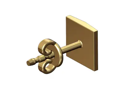 Givenchy logo stud earring 3D print model