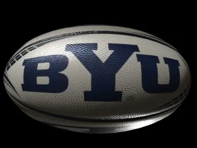rugby ball 2 Low-poly 3D model