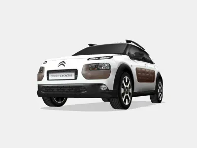 Citroen C4 Cactus Low-poly 3D model