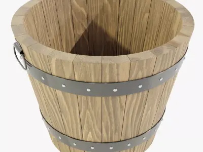 Wooden Planter 3D model purchase