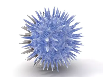 Spiky Red Orb model pack Low-poly 3D model