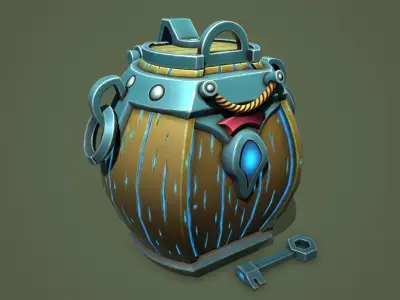 Barrel chest Low-poly 3D model