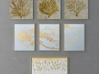 Collection of modern paintings horchow - 3 3D model