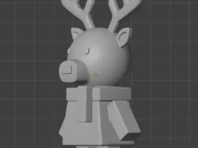Nosed Reindeer 3D print model