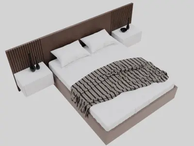 Bed complete Free 3D model