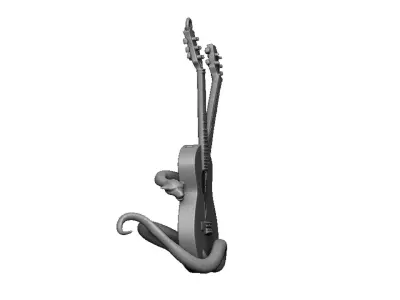 guitar snake pendant 3D print model
