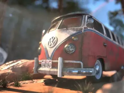 Volkswagen Type 1 Van 3D model