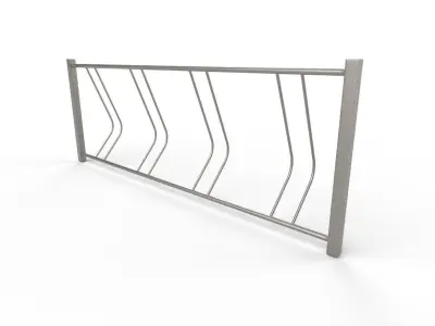 Bike Rack M08 Low-poly 3D model