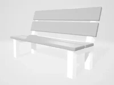 PARK BENCH Free low-poly 3D model purchase