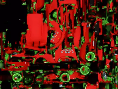 Christmas Sports Car 3D Model Festive Race Vehicle Low-poly 3D model