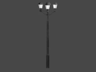 Park Lantern Low-poly 3D model