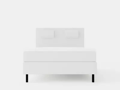 Happy Continental Bed 120x200cm Light Gray Low-poly 3D model