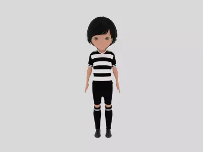 Soccer Player Low-poly 3D model