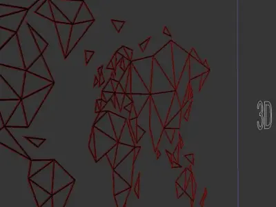 World Map Wall Decoration 3D model