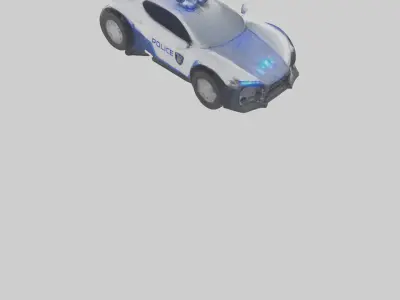 Robot version of a police car model 3D model