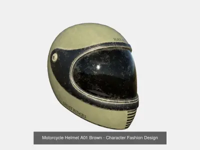 08 Motorcycle Helmets - Character Fashion Design 3D Model Pack