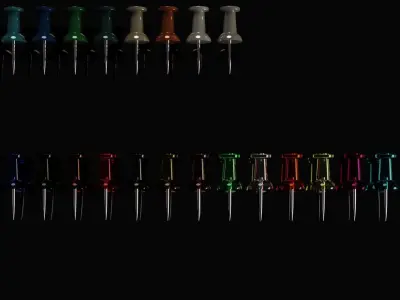 Thumbtack with RAL 3D model