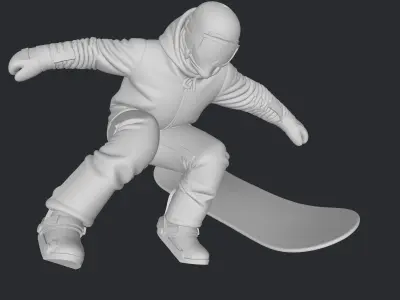 snowboarder 3D print model