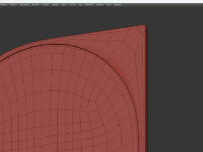 Cat Eye Metal Wall Mirror Low-poly 3D model
