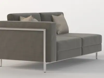 Davenport Corner Sectional Left or Right Sofa Module 3D model