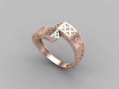 Two Head Women Ring 3DM Womens Ring 3d models 3D print model 3D print model shop