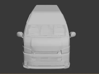 Toyota KDH Low-poly 3D model