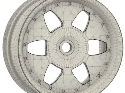 D52mm 12MM HEX RC Wheels SSR Vienna Kreis with and without tires 3D print model