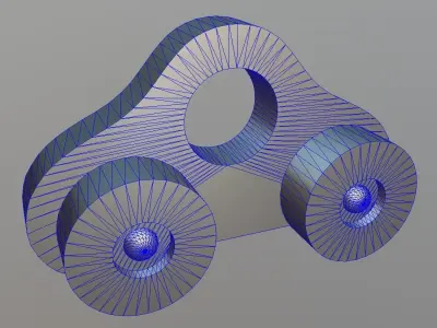 Wooden Car Toy  Low-poly 3D model