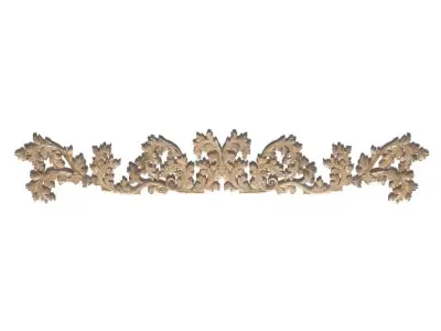 Cartouche-010 shabby chic floral border 3D model