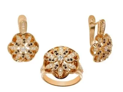 Ring ang earrings 3D Print Model 3D print model