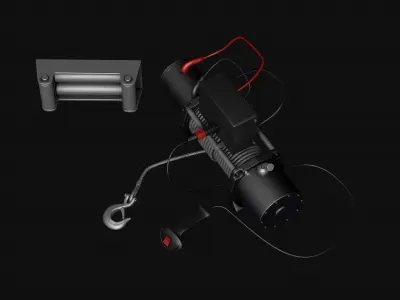 Electric car winch 3D model