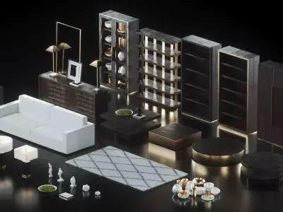 Living Room Essentials Kit 3D model