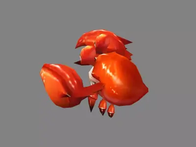 Cartoon Crab Low-poly 3D model purchase