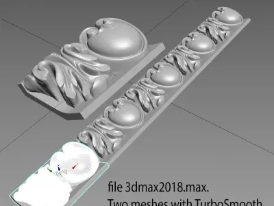 ionic molding frieze 3D model