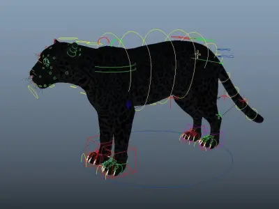 black panther Low-poly 3D model purchase