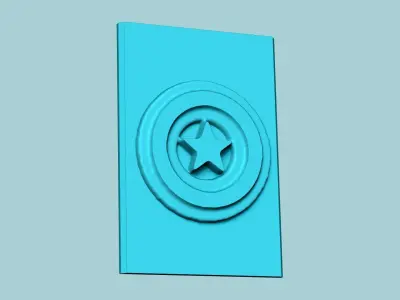 Stamp 110 - Captain America - Fondant Decoration Maker Toy 3D print model