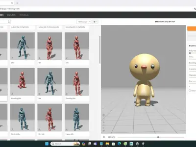 Stylized Chicken Animated v001 Low-poly 3D model