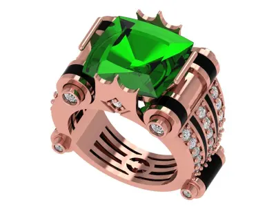 Stone Ring For Men 3D print model purchase