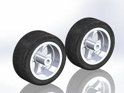 Custom wheels Budnik Fontana for your scale model 3D print model