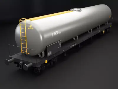 Tanker Railcar Low-poly 3D model