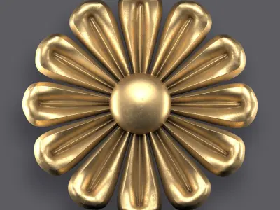 5 Flowers Ornamental Pack 7 3D model