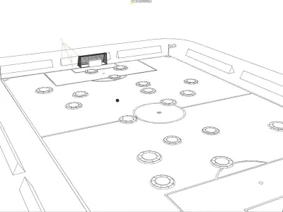  button soccer game jogo de botao 3D model