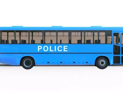 Police Bus 3D model
